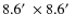 $8.6 \hbox{$^\prime$ }\times 8.6 \hbox{$^\prime$ }$