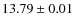 $13.79 \pm 0.01$