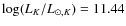 $\log
(L_K/L_{\odot,K})=11.44$