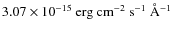 $3.07 \times 10^{-15} \rm ~ erg ~ cm^{-2} ~ s^{-1} ~ \AA^{-1}$