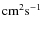 $\rm cm^2 s^{-1}$