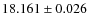$18.161 \pm 0.026$
