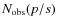 $N_{\rm obs} (p/s)$
