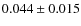 $0.044 \pm 0.015$
