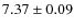 $ 7.37 \pm 0.09 $