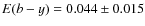 $E(b-y) = 0.044 \pm 0.015$