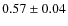 $0.57 \pm 0.04$