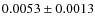 $0.0053 \pm 0.0013$