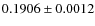 $0.1906 \pm 0.0012$