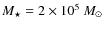 $M_\star=2 \times 10^5~M_\odot$
