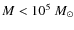 $M < 10^5~M_\odot$