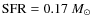 ${\rm SFR} = 0.17~M_{\odot}$