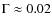 $\Gamma\approx 0.02$