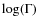 $\log(\Gamma)$