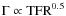 $\Gamma \propto {\rm TFR}^{0.5}$