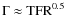 $\Gamma \approx {\rm TFR}^{0.5}$