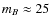 $m_B \approx 25$
