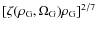 $[\zeta(\rho_{\rm G},\Omega_{\rm G})\rho_{\rm G}]^{2/7}$