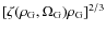 $[\zeta(\rho_{\rm G},\Omega_{\rm G})\rho_{\rm G}]^{2/3}$