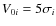 $V_{0i} = 5\sigma_i$