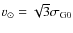 $v_{\odot} = \sqrt{3}\sigma_{{\rm G}0}$