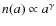 $n(a) \propto a^{\gamma}$
