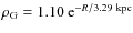$\rho_{\rm G} = 1.10~{{\rm {e}}}^{-R/3.29~{{\rm {kpc}}}}$