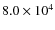 $8.0 \times 10^{4}$
