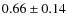 $0.66 \pm 0.14$