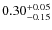 $0.30^{\rm +0.05}_{-0.15}$