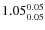$1.05^{\rm0.05}_{0.05}$