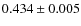 $0.434\pm0.005$
