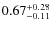 $0.67^{\rm +0.28}_{-0.11}$