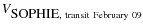 $V_{\textrm{SOPHIE}{\rm ,~transit~February~09}}$