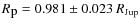 $R_\textrm{p} = 0.981 \pm 0.023~R_{\rm Jup}$