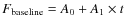 $F_{\rm baseline} = A_0 + A_1 \times t$