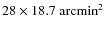 $28 \times 18.7\;{\rm arcmin}^2$
