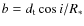 $b=d_{\rm t} \cos i /R_*$