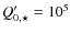 $Q'_{0,\star}=10^5$