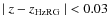 $\mid z-z_{\rm HzRG}\mid \ < 0.03$