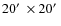 $20\hbox {$^\prime $ }\times 20\hbox {$^\prime $ }$