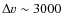 $\Delta v\sim3000$