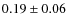 $0.19 \pm 0.06$