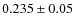 $0.235 \pm 0.05$