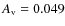 $A_{\rm v}=0.049$