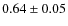 $0.64\pm0.05$