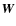 $\vec{W}$