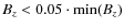 $B_z<0.05 \cdot {\rm min}(B_z)$