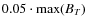 $0.05 \cdot {\rm max}(B_T)$