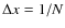 $\Delta x=1/N$